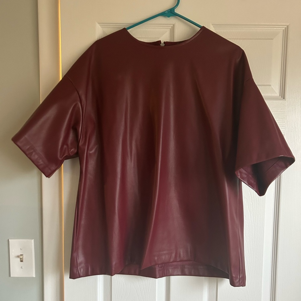 Faux Leather top